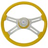 Classic Yellow 18" Steering Wheel With Yellow Bezel