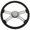 Classic Black 18" Steering Wheel With Black Bezel