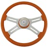 Classic Orange 18" Steering Wheel With Orange Bezel
