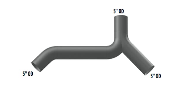 Kenworth W900 T600 T800 Exhaust 5" Y Pipe K180-14766