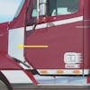 Freightliner Columbia Side Cowl Panel Trims Close Up