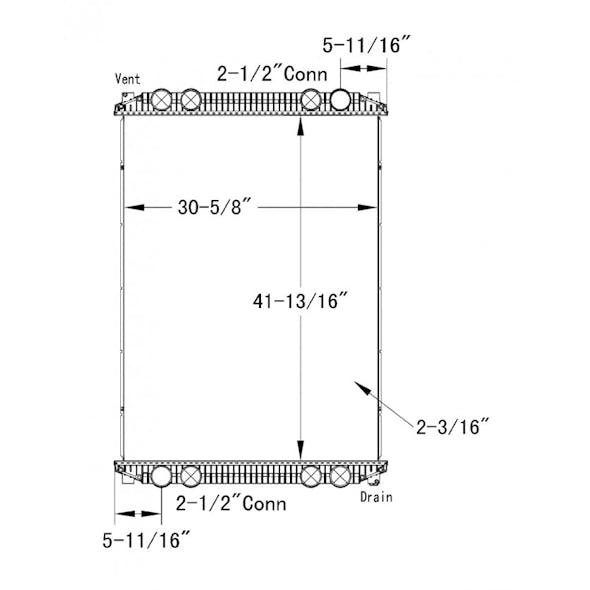 Freightliner Columbia & M2 With Mercedes Engine Radiator