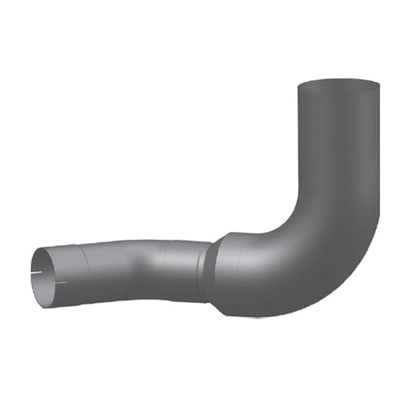 Kenworth Chrome Elbow 7" Reduced to 5" for 45" Battery Box Driver