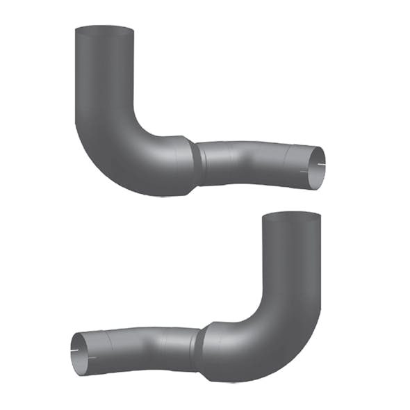 Kenworth Chrome Elbow 7" Reduced to 5" for 45" Battery Box Driver & Passenger