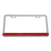 Universal 14 LED Chrome License Plate Frame Red