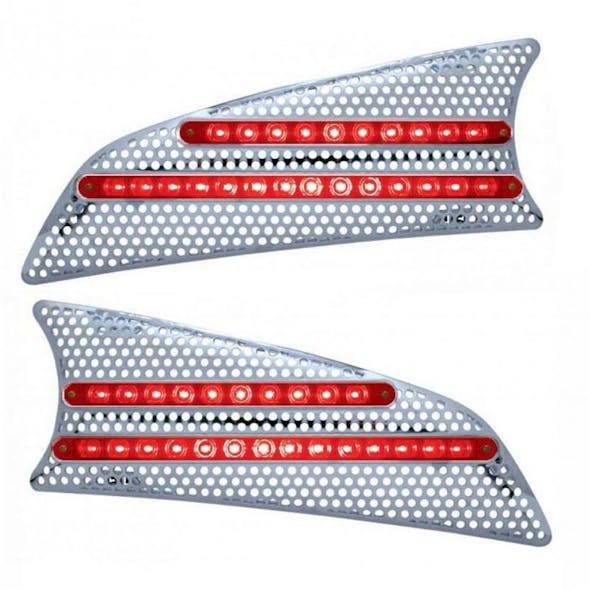 Kenworth T660 LED Air Intake Screen With Red LEDs