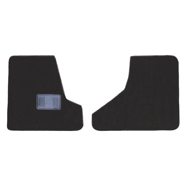 Freightliner Cascadia Floor Mats Front Two-Piece Carpet - Black