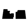 Kenworth T600 T800 & W900 Floor Mats Front Two-Piece 2001-2005