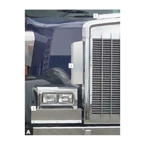 Kenworth W900L Side Grill Deflectors 19" Tall By Roadworks