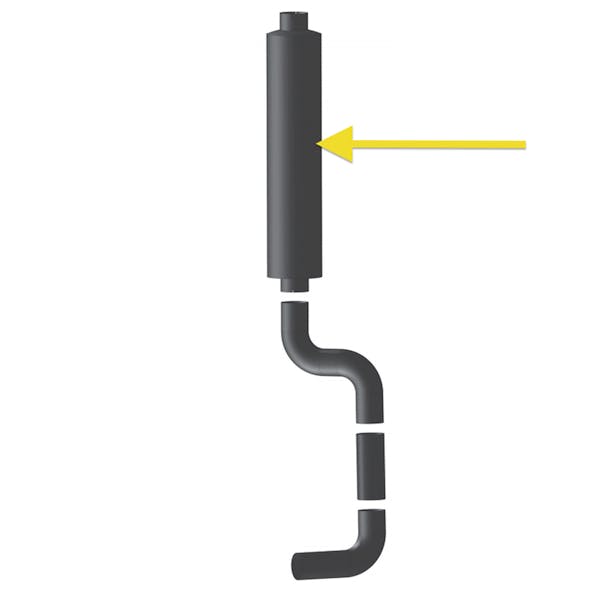 11" Resonator For Peterbilt 387 On Single Exhaust Kit