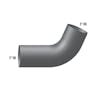 Peterbilt 359 Chrome Elbow 14-01726CP - Dimensions