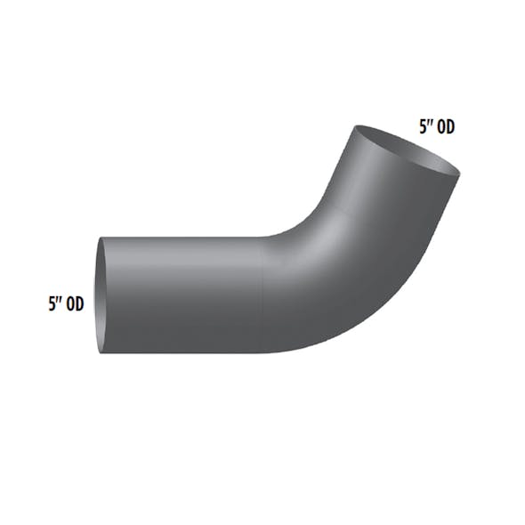 Peterbilt 359 Chrome Elbow 14-01726CP - Dimensions