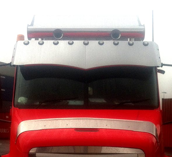 Freightliner Century 18" Wicked Drop Visor 2003 And Older By Valley Chrome