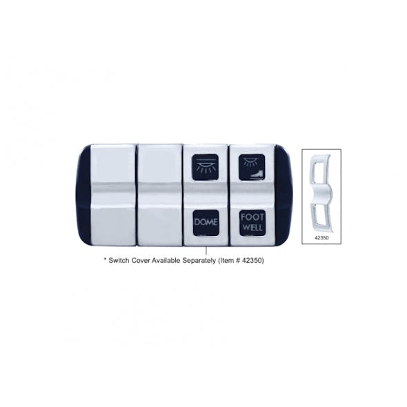 Freightliner Cascadia Chrome Blank Switch Insert