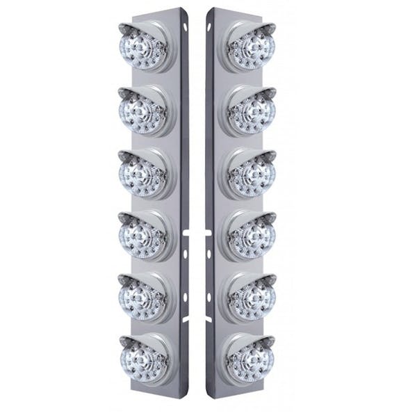 Peterbilt 379 389 Front Air Cleaner Light Bars With Clear Lens