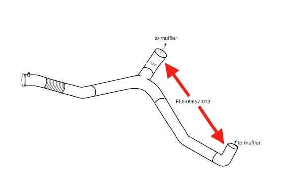 Freightliner Classic 5" OD Chrome Elbow 04-09657-013 - Diagram
