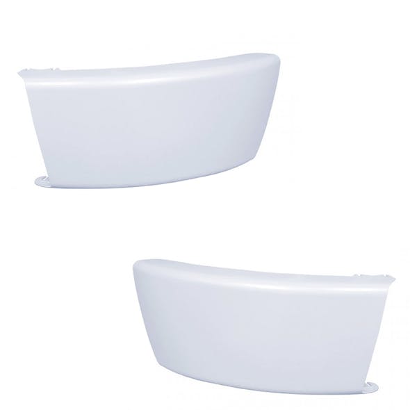 Freightliner M2 106 Bumper End Pieces - Chrome