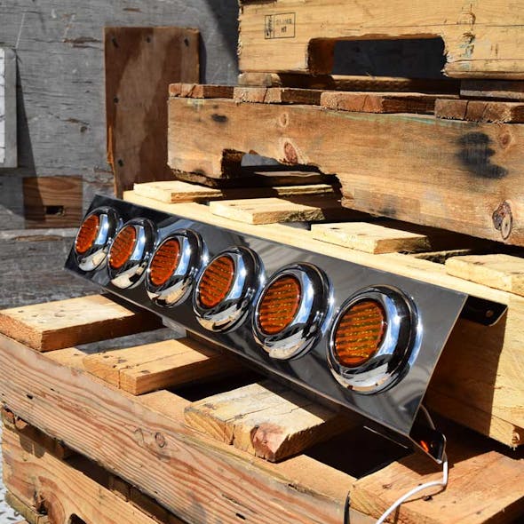 Kenworth W900 15" Donaldson Front Air Cleaner Light Bar With 2" LEDs On Pallet