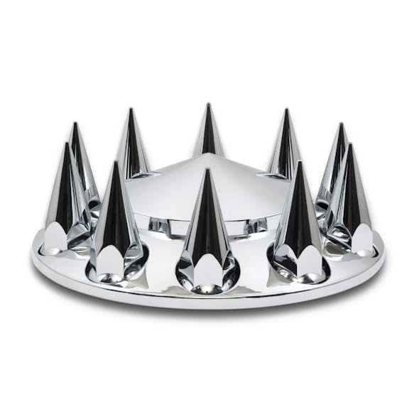 Chrome Front Hub Cover With Pointed Removable Hubcap - Thumbnail