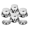 Complete Chrome Axle Cover Kit with 33mm Lug Nuts

