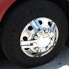 Spyder Series Chrome Front Axle Wheel Cover On Truck