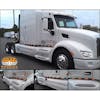 Peterbilt 579 Stainless Steel Cab Panels On White Truck Collage