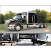 Peterbilt 579 Stainless Steel Cab Panels On Black Truck Collage