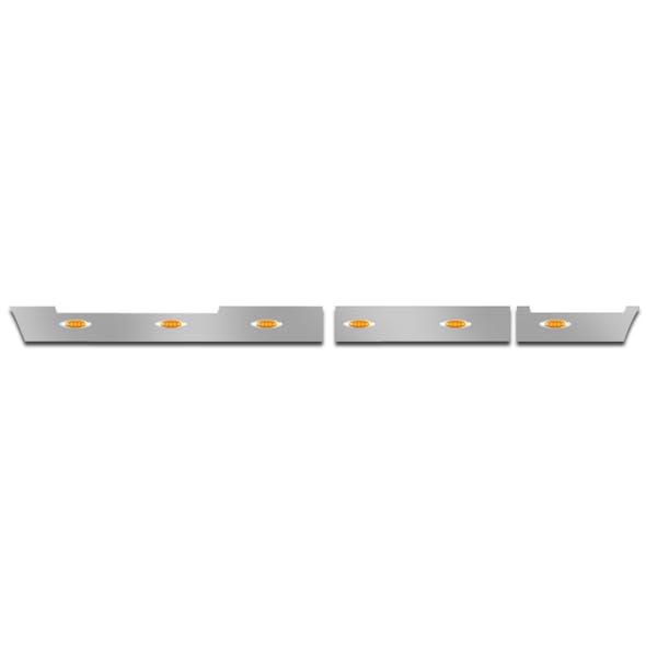 Volvo VNL 430 Side Fairing Panel Set With LEDs 2005+ - Amber LEDs