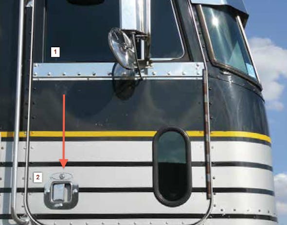 Peterbilt 362 Door Latch Trim With Cutout Top By RoadWorks