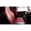 Burgundy Vinyl Seat Cover With Fabric On Truck