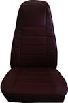Burgundy Vinyl Seat Cover With Fabric