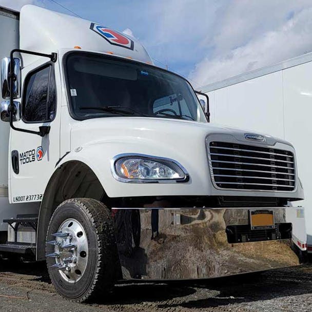 Freightliner M2 106 Chrome or Stainless Bumper By Valley Chrome