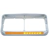 Driver Side Amber LED Lit/Amber Lens Dual Headlight Bezel