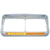 Passenger Side Amber LED Lit/Amber Lens Dual Headlight Bezel