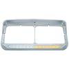 Driver Side Amber LED Lit/Clear Lens Dual Headlight Bezel