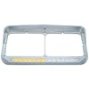 Passenger Side Amber LED Lit/Clear Lens Dual Headlight Bezel