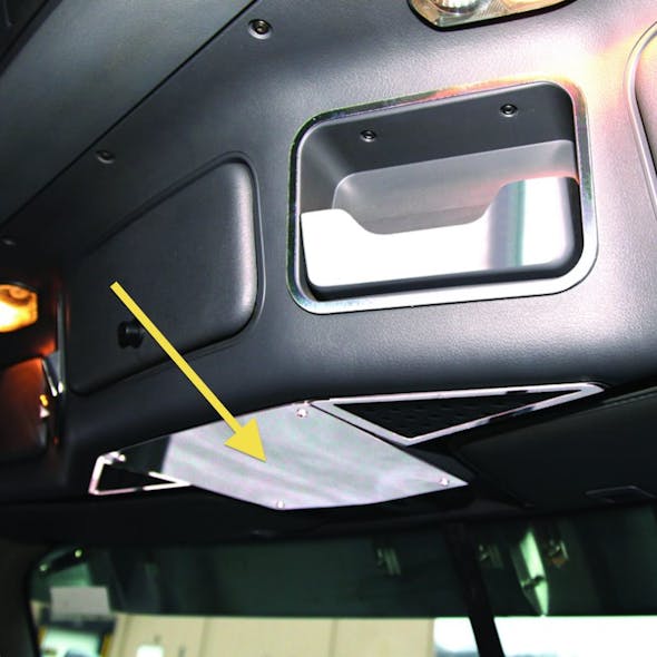 Freightliner Cascadia Stainless Steel Headliner Under Center Trim