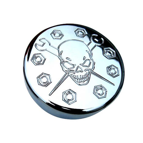 Skull Chrome Kenworth Smooth Fuel Cap Cover