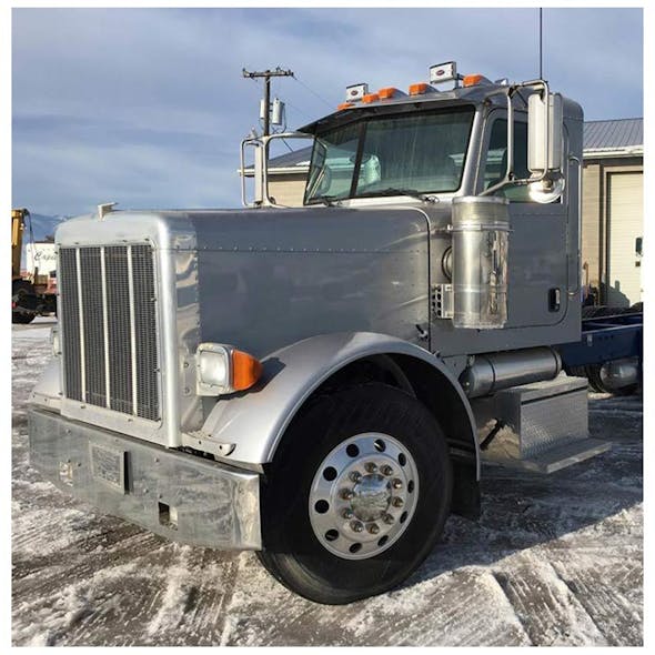 Peterbilt 378 379 Chrome 16" Standard Tapered Bumper With Light Holes