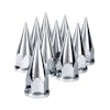 10 Pack of Chrome Plastic 33mm Push On Super Spike Nut Covers