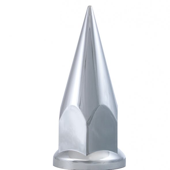 10 Pack of Chrome Plastic 33mm Push On Super Spike Nut Covers - Close Up