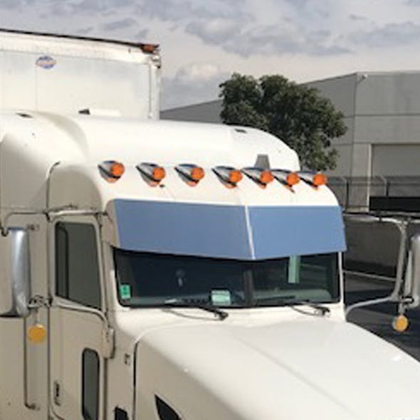 Peterbilt 384 Drop Visor - Close Up