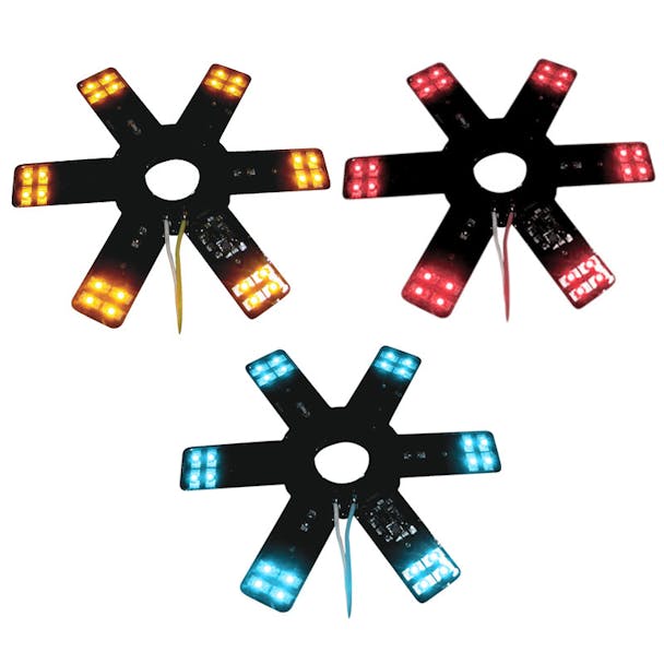 8" Star With LEDs For 15" Donaldson & Vortox Air Breather Amber Red Blue