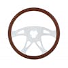 18 Mahogany 4 Chrome Spoke Boss Steering Wheel Without Hub