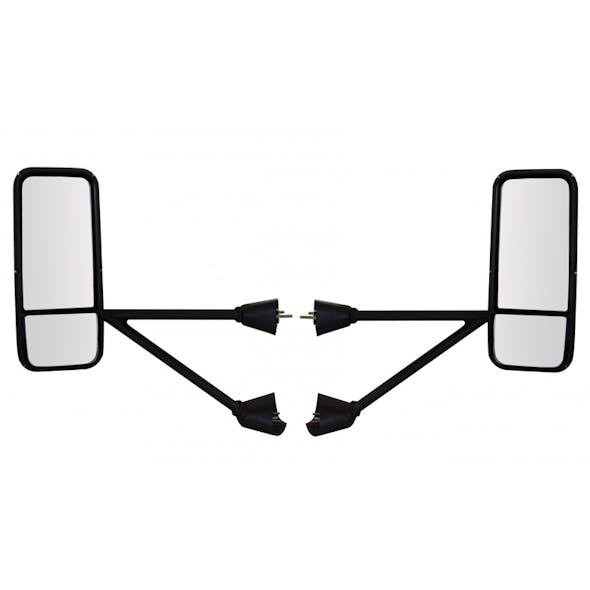 Kenworth T600 T660 T800 Chrome Heated Mirror Assembly Front