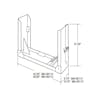 Back of Cab Spare Tire Carrier 300013 (Dimensions)