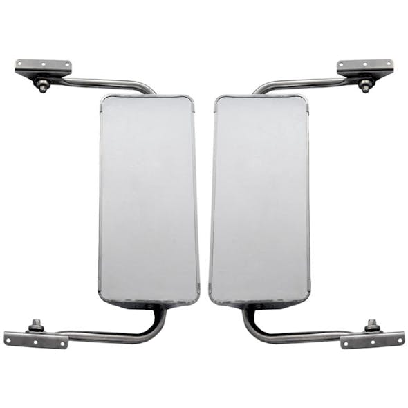  West Coast 7" x 16" Stainless Steel Mirror With Adjustable Assembly Front View