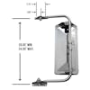  West Coast 7" x 16" Stainless Steel Mirror With Adjustable Assembly Measurements