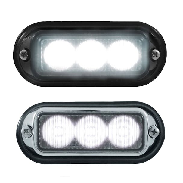 LED Strobe Warning Light With Optional Chrome Bezel - Default