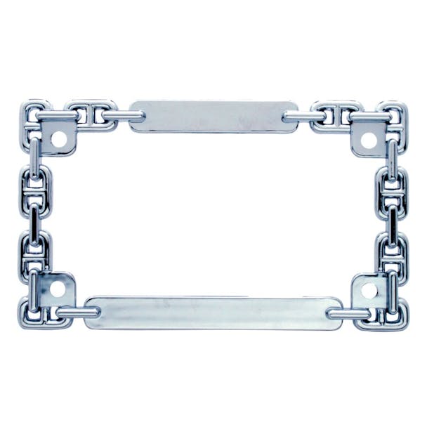 Universal Chain Link Motorcycle License Plate Frame